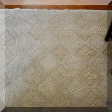 D02. Diamond pattern rug. 14'5” x 10'4” 